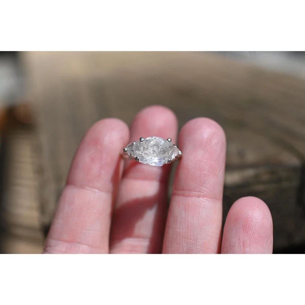 Raw Lake County Diamond Engagement Ring